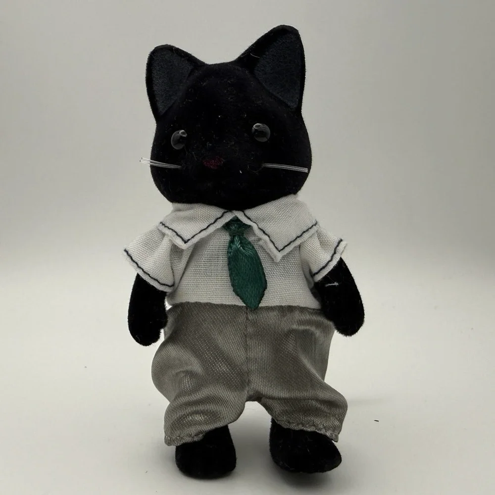 Calico Critters Sylvanian Families Tuxedo Black Cat Family Dad Midnight Marlowe